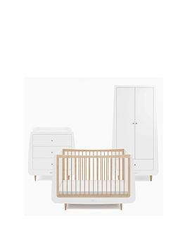 Snuz Snuzkot Skandi 3-Piece Nursery Furniture Set - White/Natural