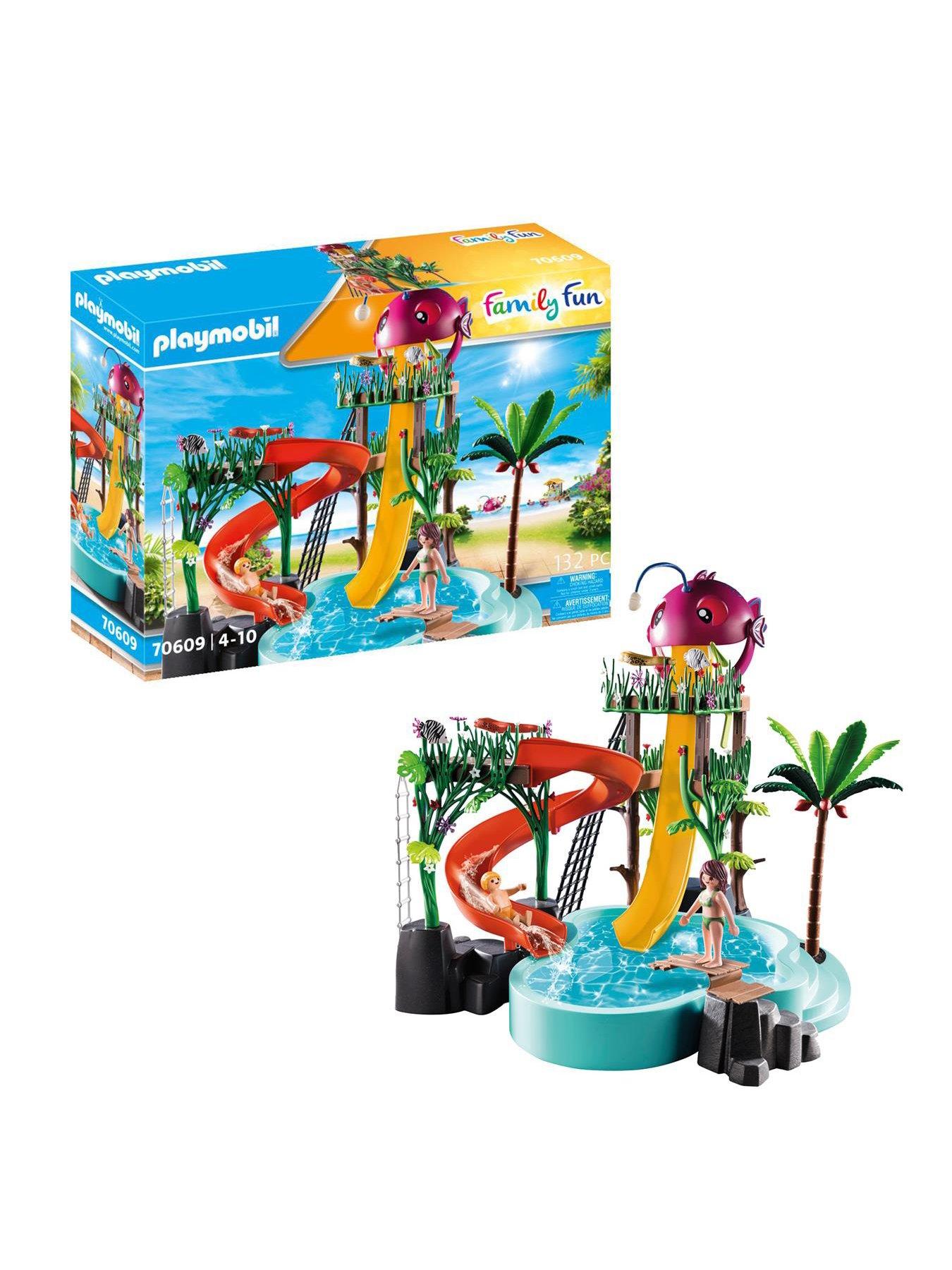 Playmobil water park with cheap slides playset