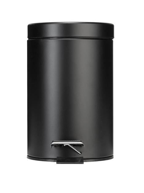 croydex-matt-black-3-litre-pedal-bin