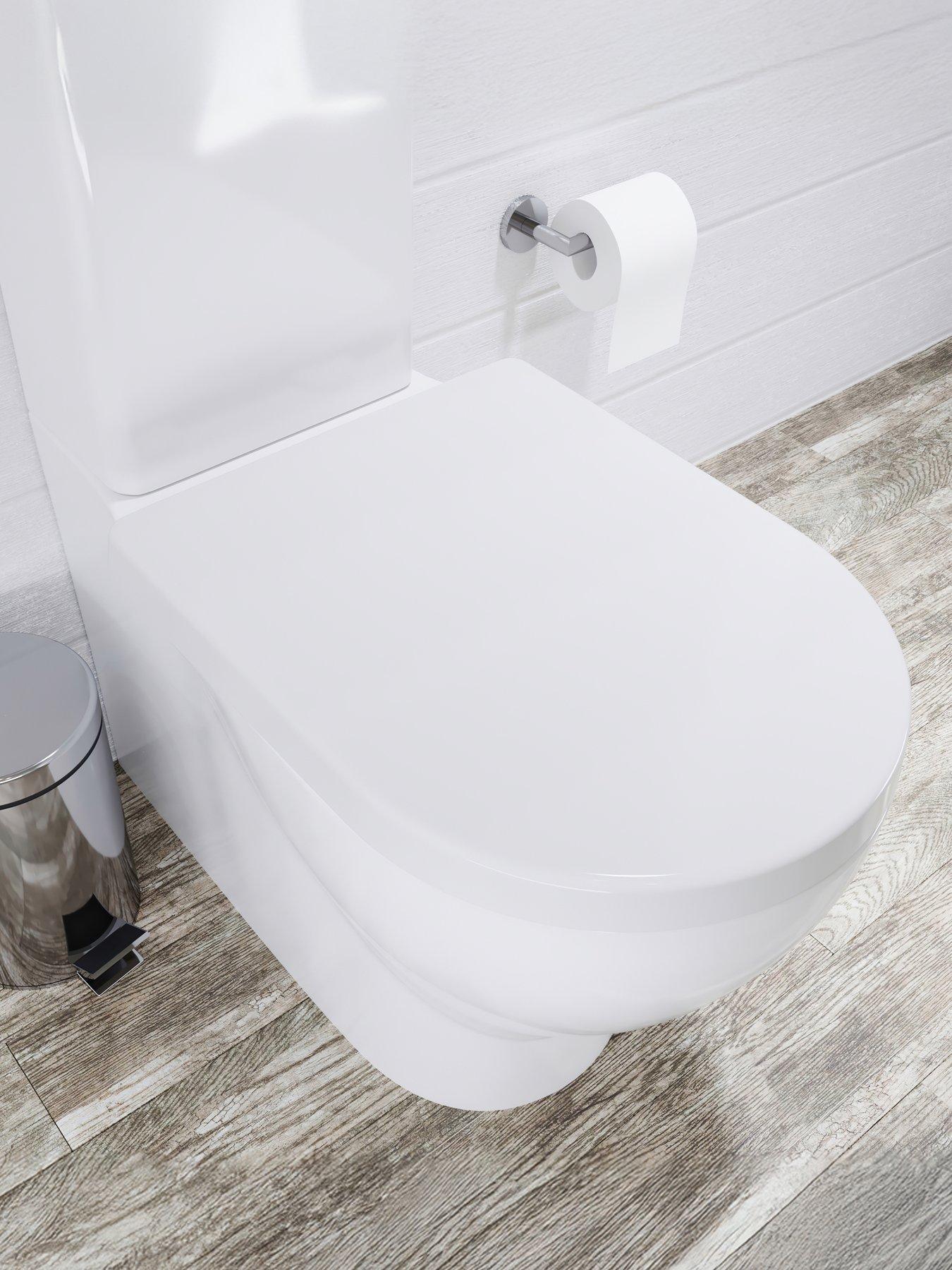 Croydex Telese Stick n Lock D-Shaped Toilet Seat