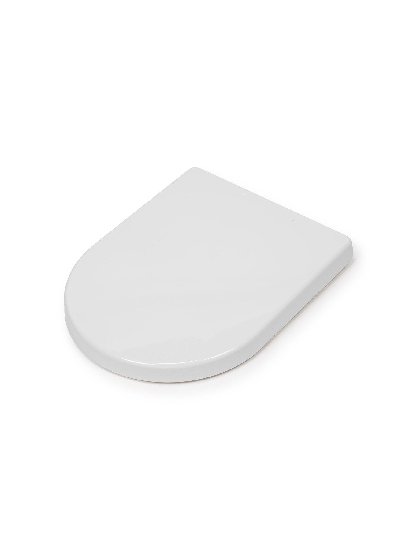 Image 2 of 5 of Croydex Hilier Stick 'n' Lock D-Shaped Toilet Seat