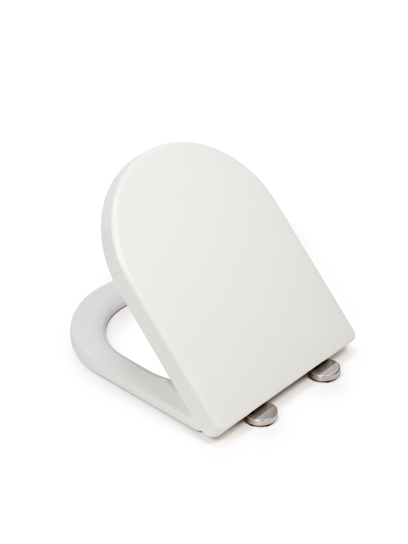 Image 3 of 5 of Croydex Hilier Stick 'n' Lock D-Shaped Toilet Seat