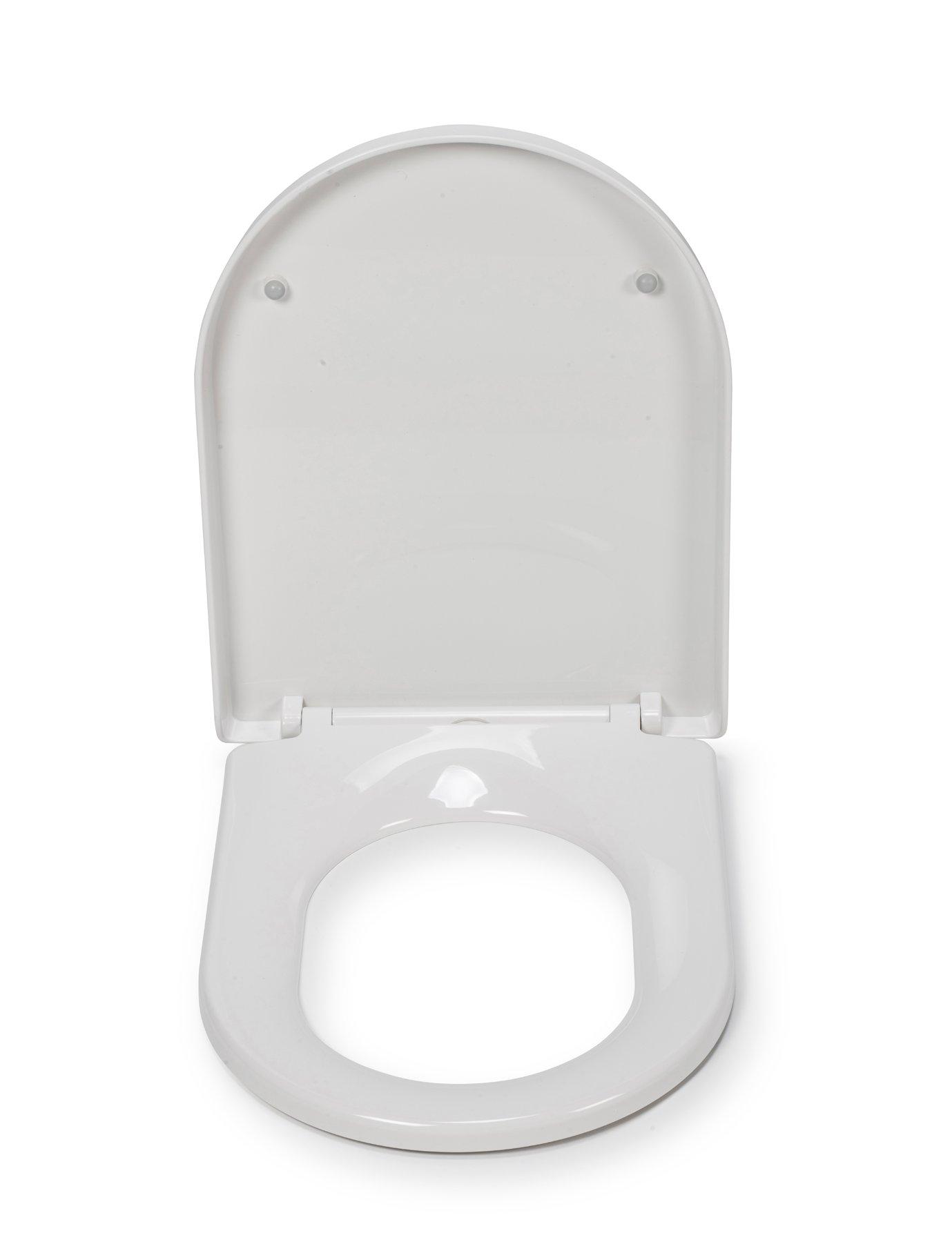 Image 4 of 5 of Croydex Hilier Stick 'n' Lock D-Shaped Toilet Seat