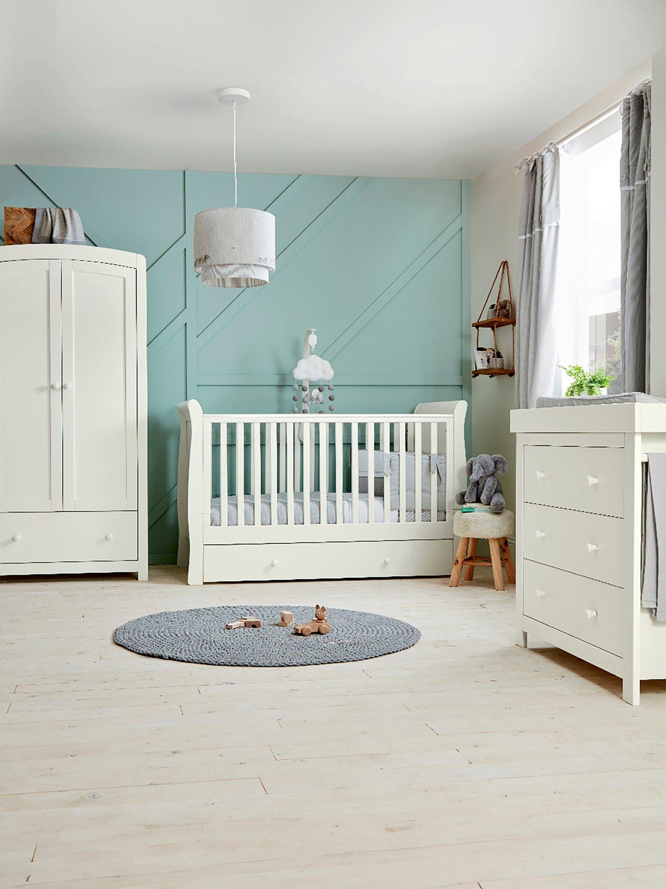 undefined Mia Cot Bed & UBS- White