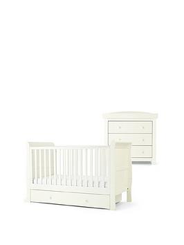 Product photograph of Mamas Papas Mia Cot Bed Set- White from very.co.uk