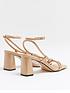  image of river-island-strappy-heeled-sandals-beige