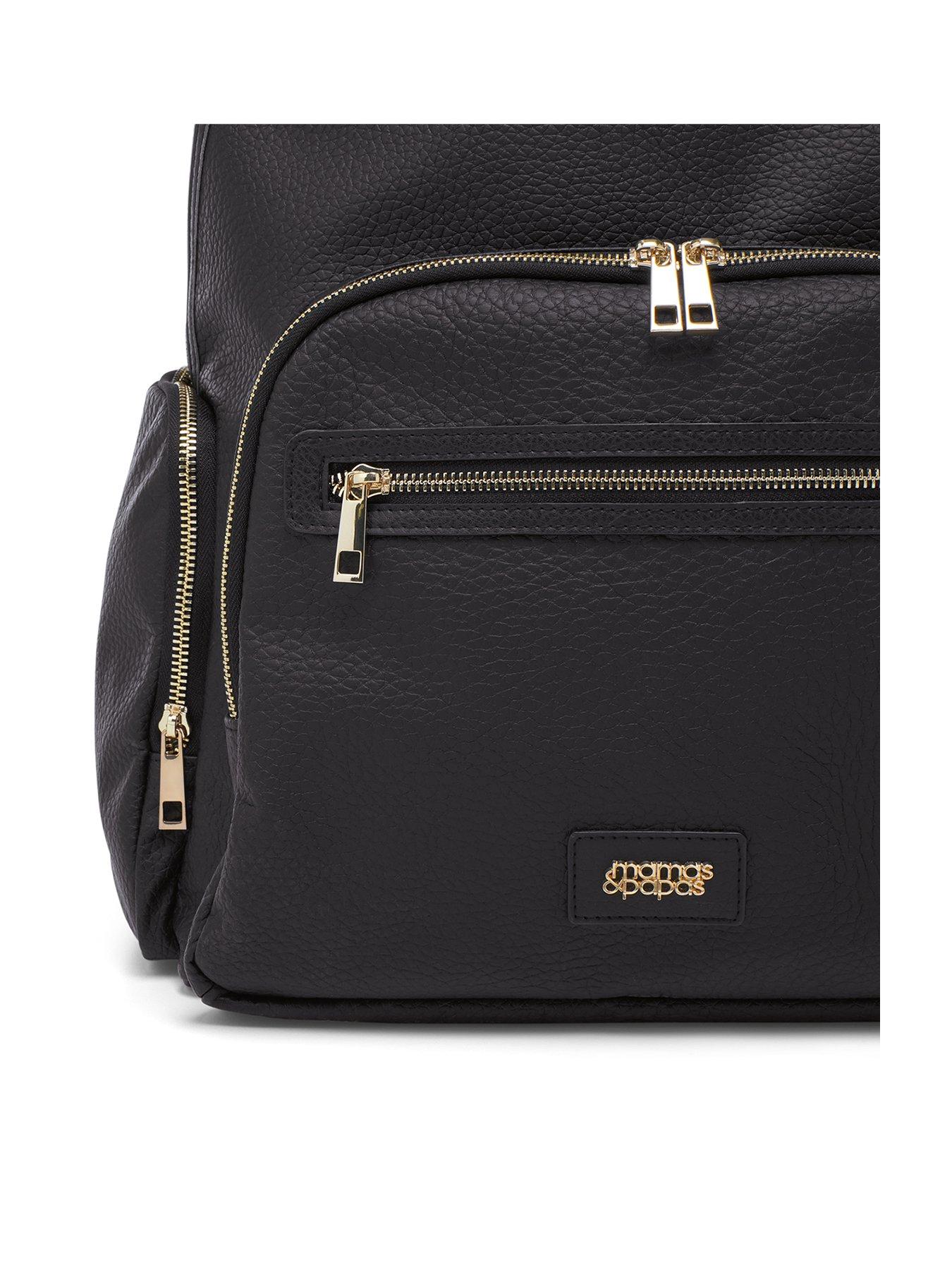 Mamas & Papas Tumbled Backpack - Black/Gold