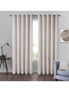 Product photograph of Very Home Lined Eyelet Curtains from very.co.uk