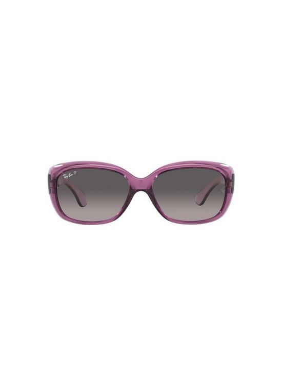back image of ray-ban-jackie-ohh-rectangle-sunglasses-pink