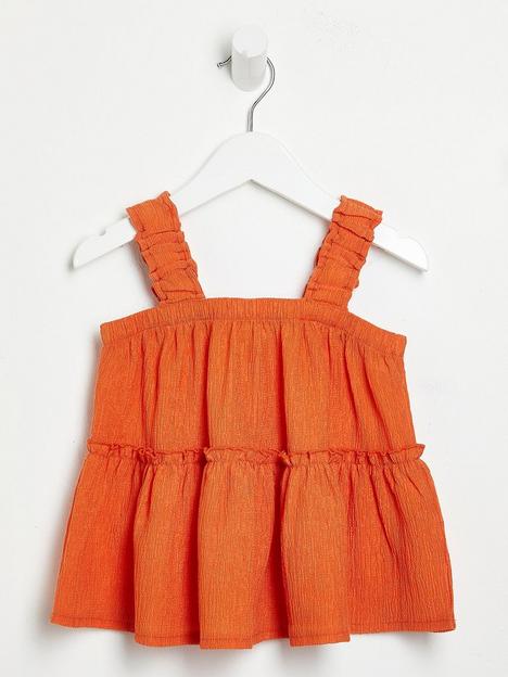 river-island-mini-mini-girls-plisse-smock-cami-orange