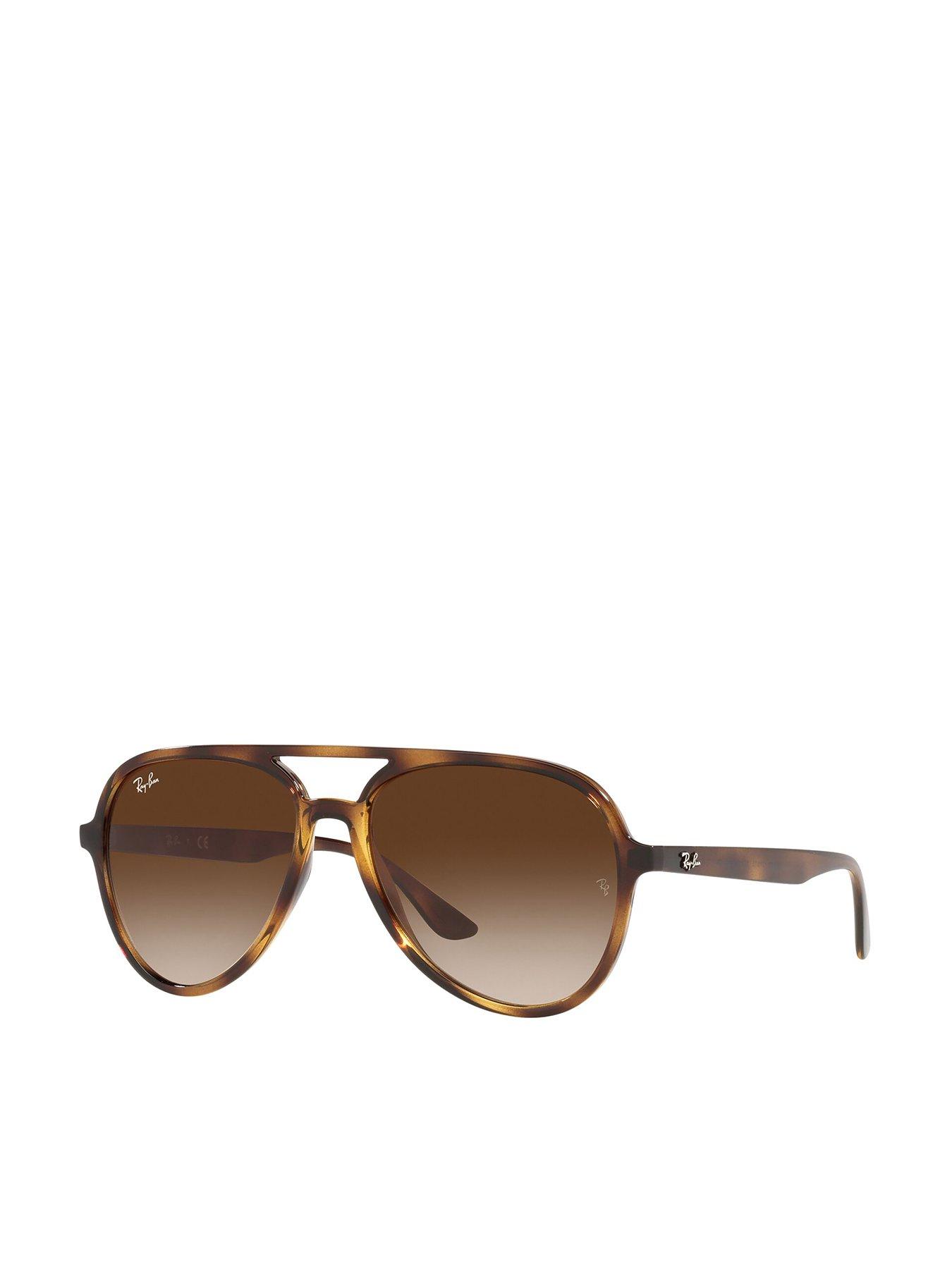 Ray-Ban 4376 Pilot Sunglasses - Brown | Very.co.uk