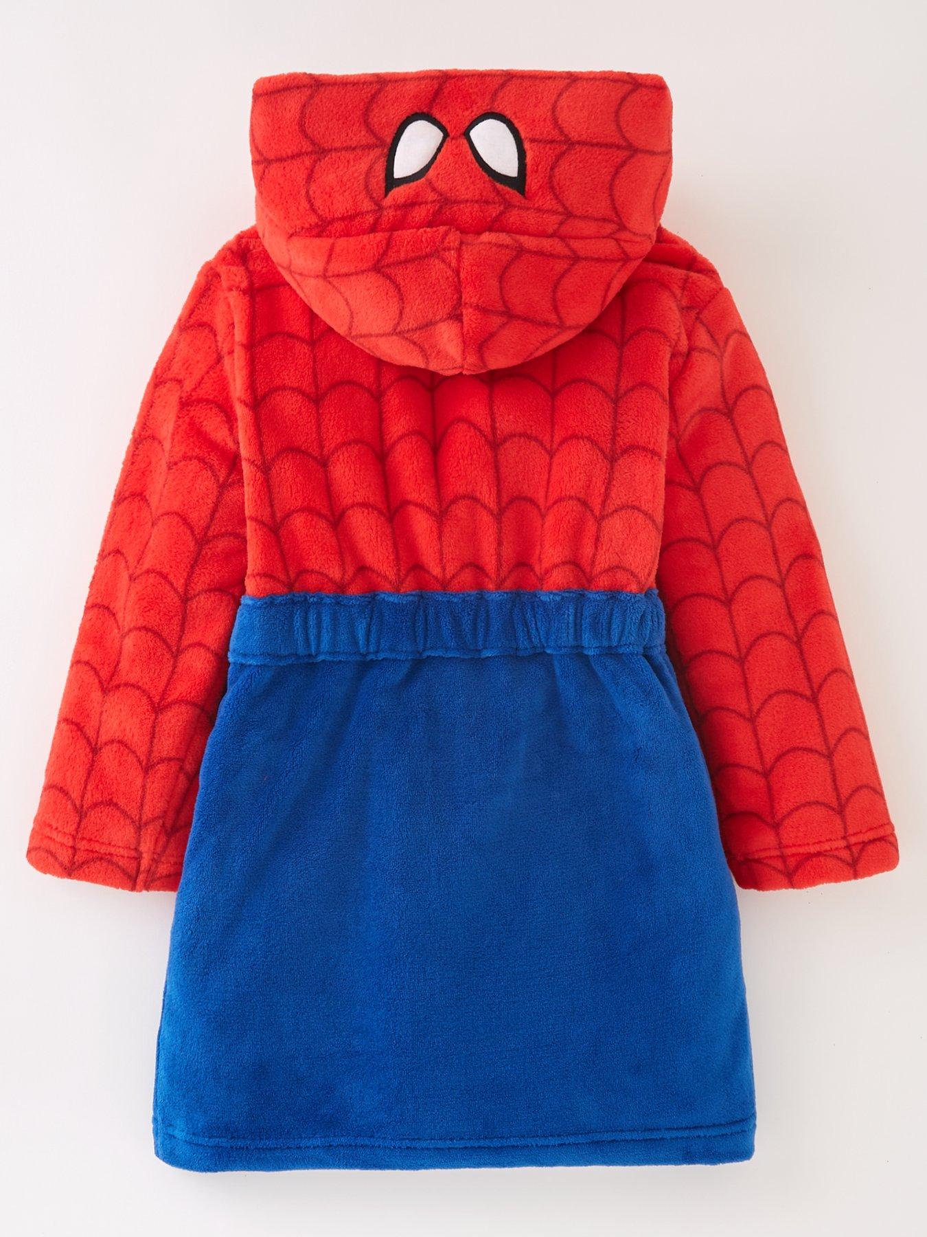 Spiderman Boys Spiderman Novelty Hood Detail Dressing Gown Multi