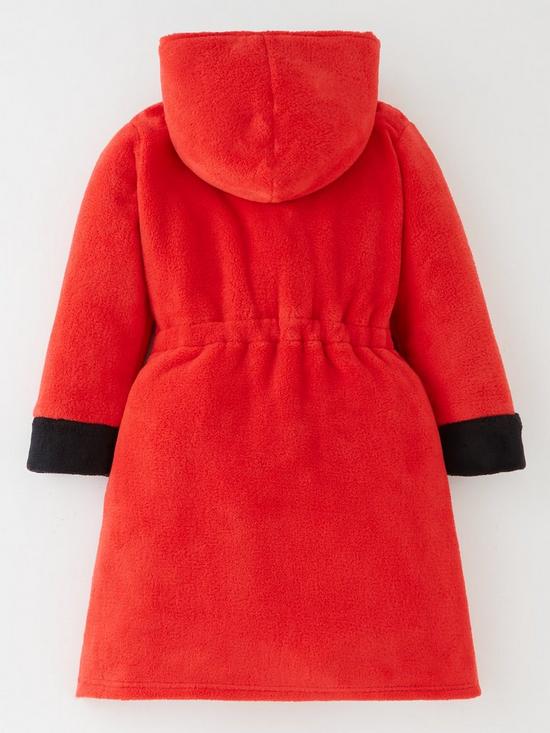 back image of manchester-united-dressing-gown-red