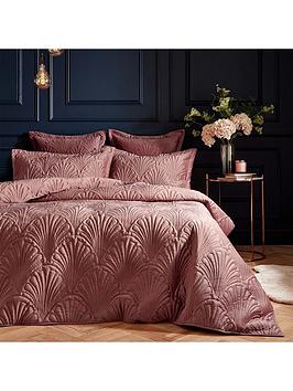 Product photograph of Paoletti Palmeria Duvet Cover Set - Blush from very.co.uk