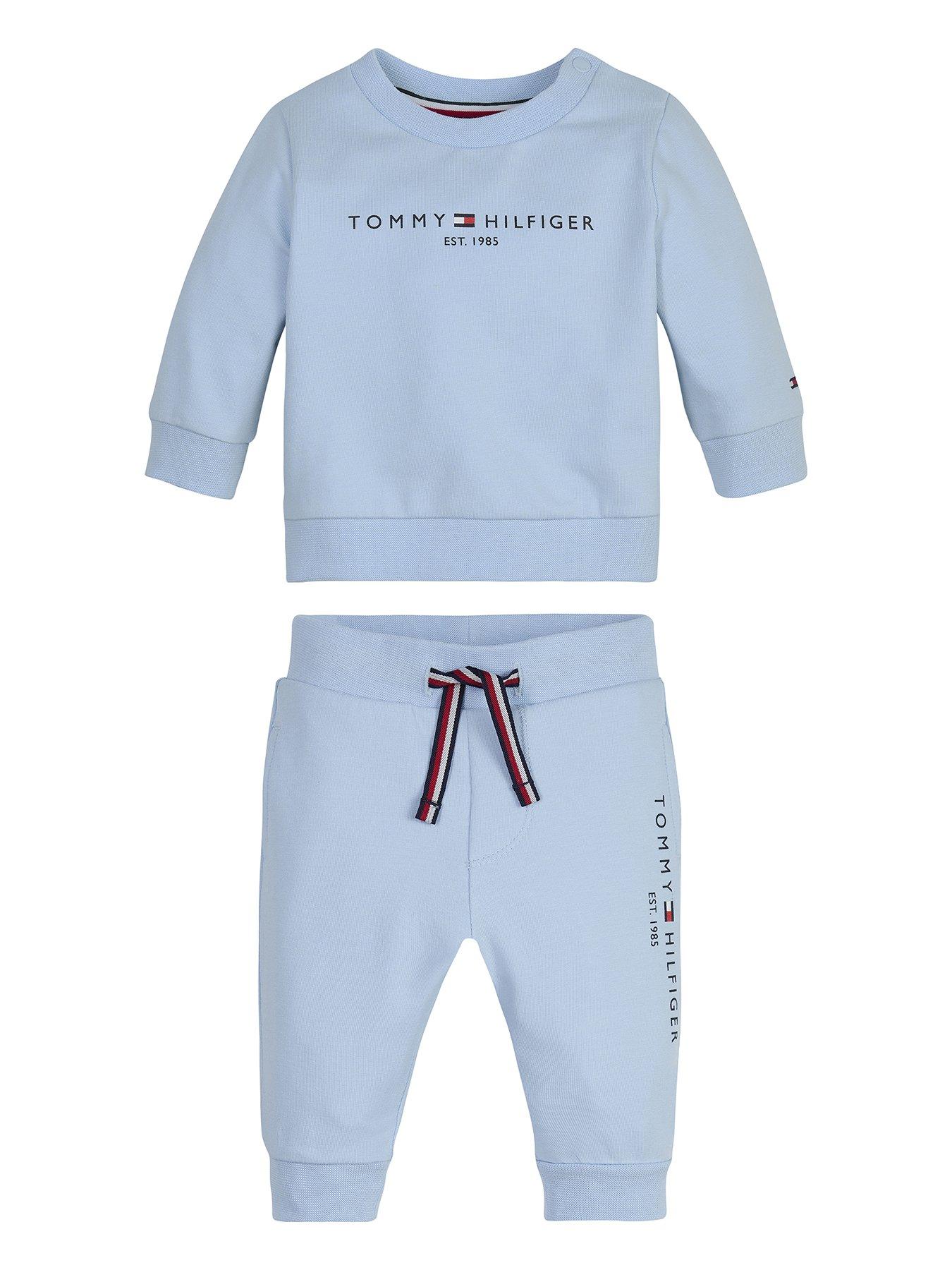 Tommy Hilfiger Baby Essential Crewneck Set - Chambray Sky | very.co.uk