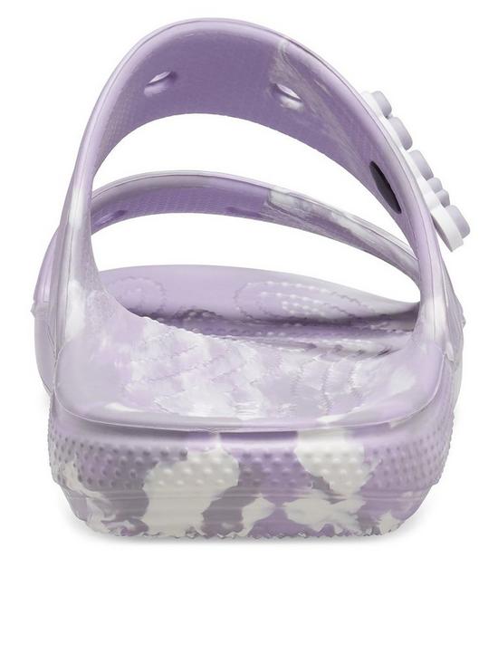 stillFront image of crocs-classic-marbled-two-strap-flat-sandals