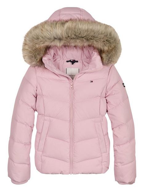 tommy-hilfiger-girls-essential-down-jacket-pink
