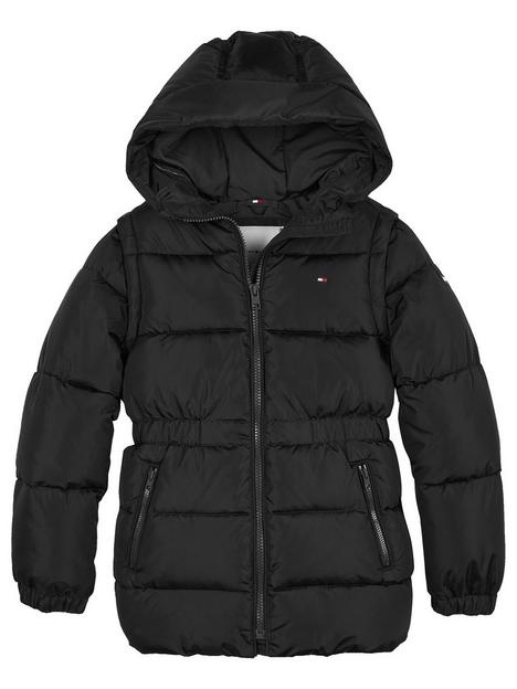tommy-hilfiger-girls-hooded-zip-off-sleeve-jacket-black