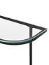  image of lisburn-designs-bexley-curved-glass-topnbspentry-table-black