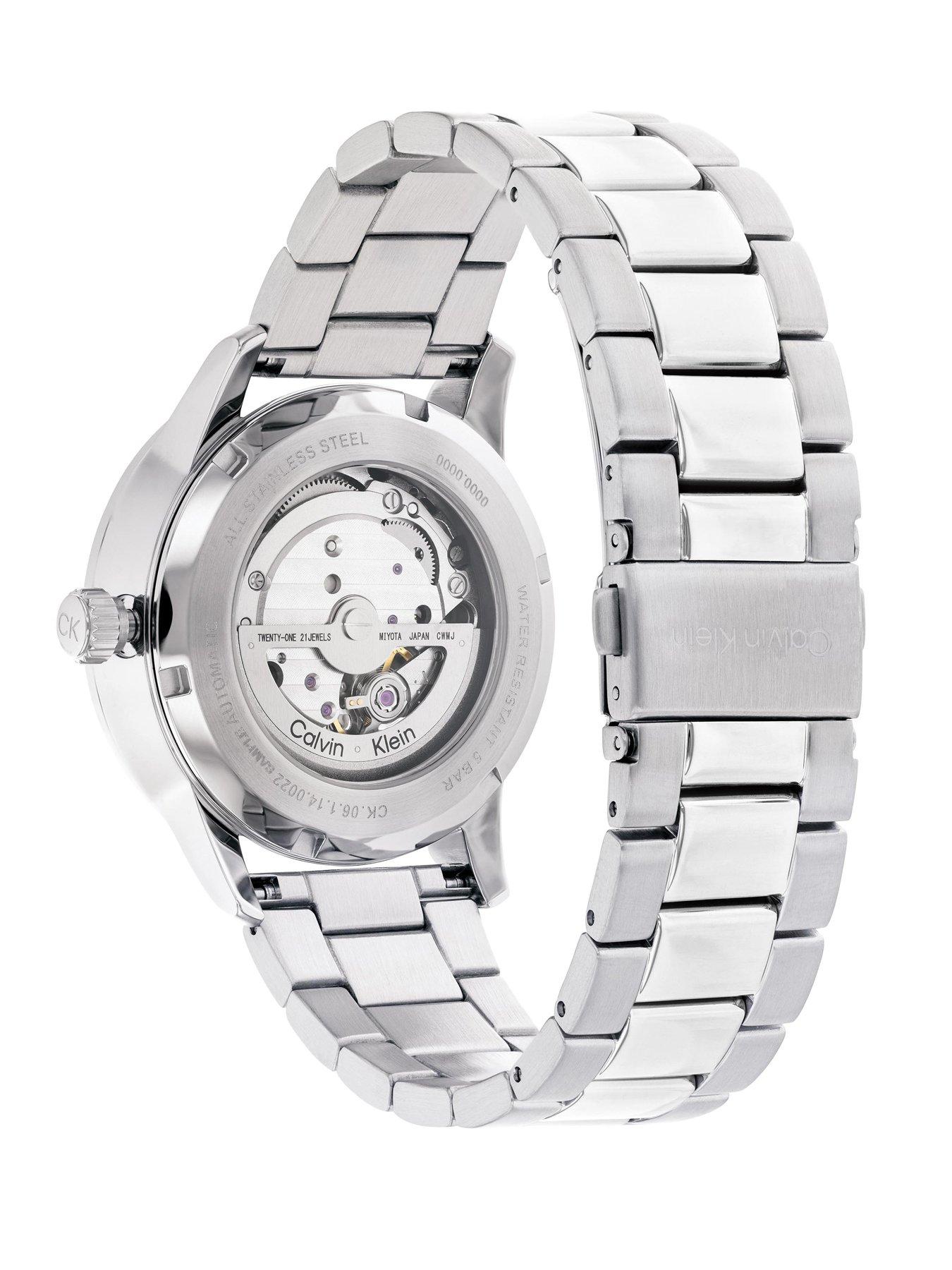 Calvin klein hotsell watch men's silver