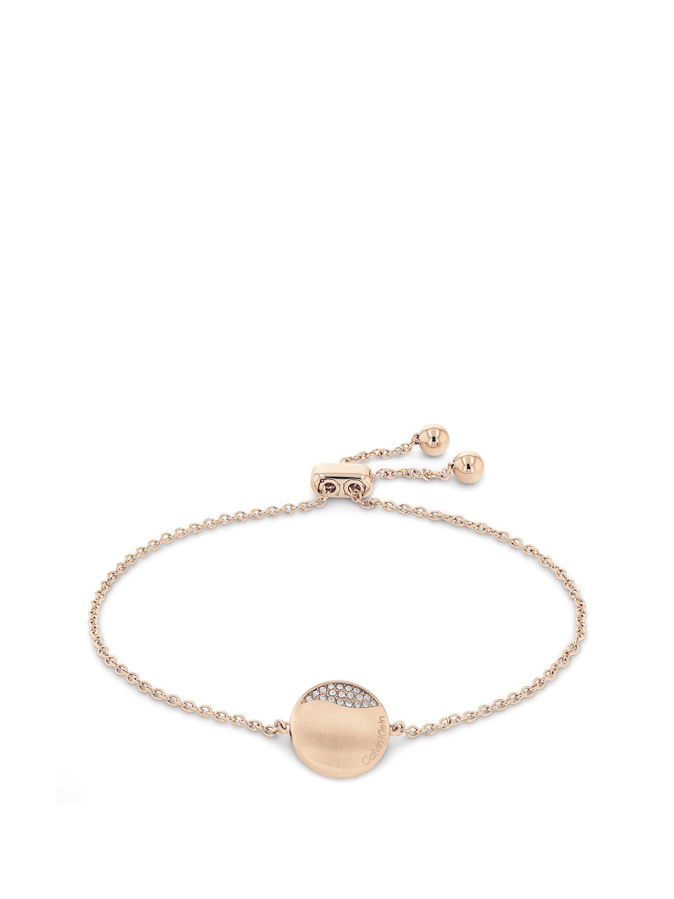Product photograph of Calvin Klein Minimal Circular Ladies Bracelet from very.co.uk