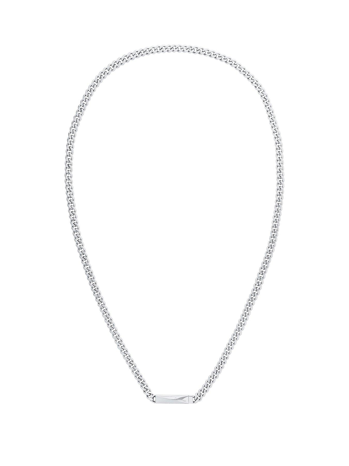 Product photograph of Calvin Klein Iconic Id Mens Necklace from very.co.uk