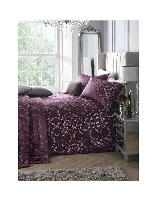 front image of laurence-llewelyn-bowen-tie-the-knot-jacquard-duvet-cover-set