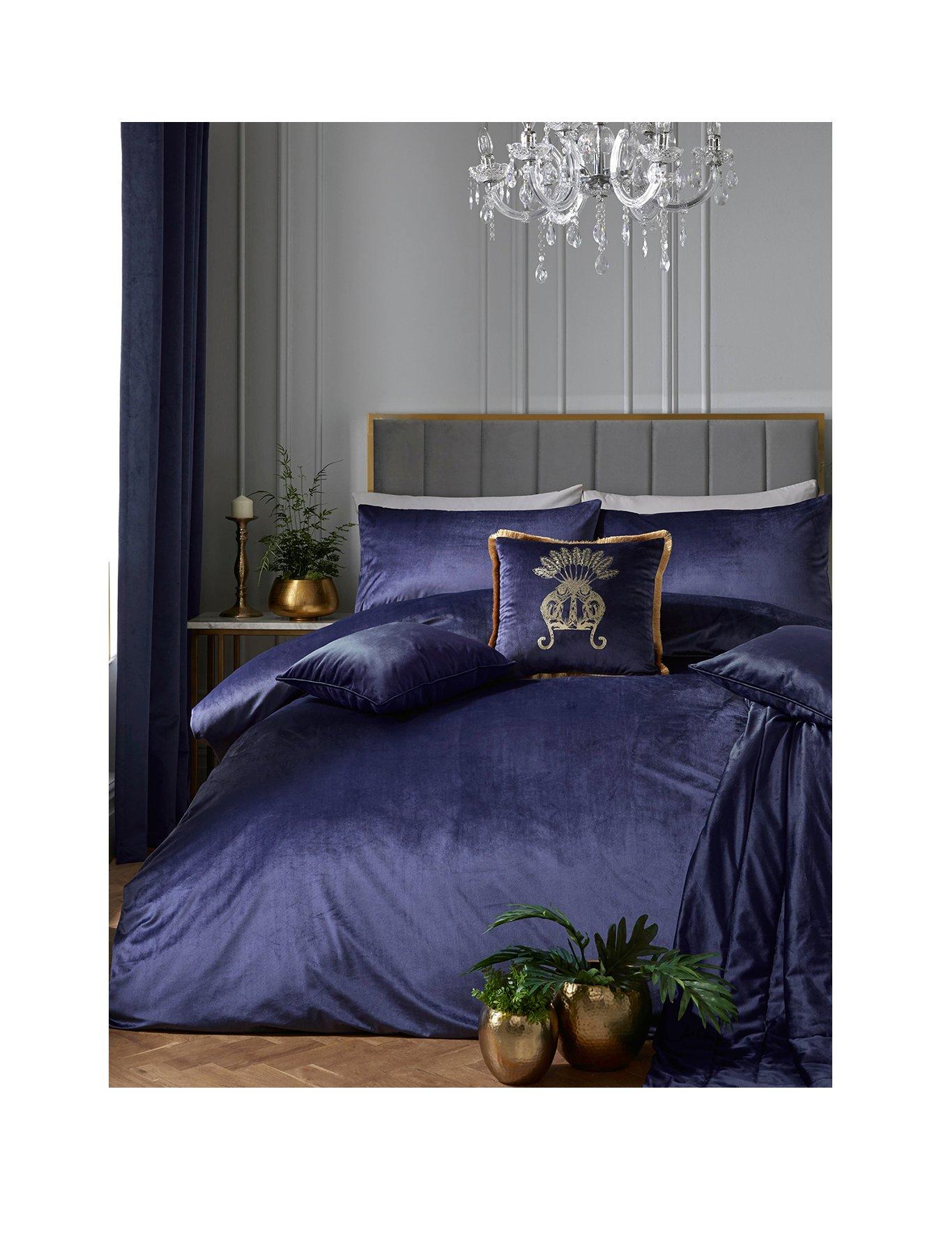 Product photograph of Laurence Llewelyn-bowen Montrose Duvet Cover Set In Navy from very.co.uk