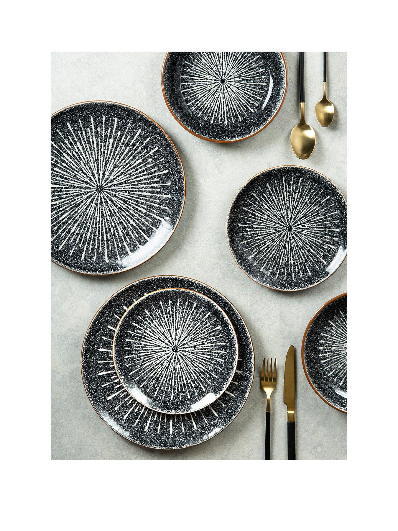 Product photograph of Waterside Starburst Reactive 12 Piece Dinner Set from very.co.uk