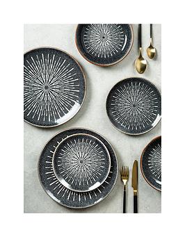Product photograph of Waterside Starburst Reactive 12-piece Dinner Set from very.co.uk
