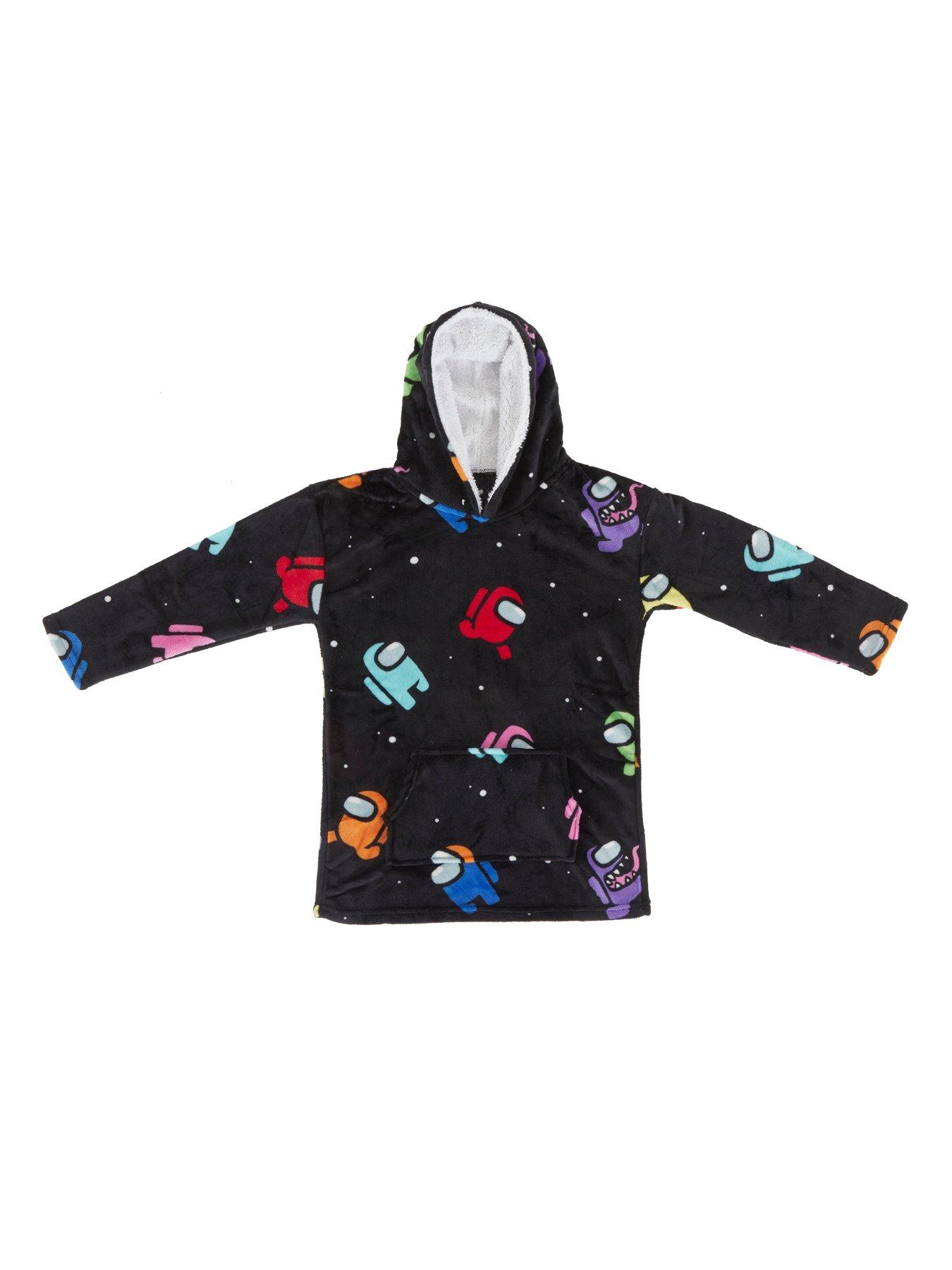 AMONG US Hoodies For Boys Fleece Oversized Blanket Hoodie Kids Gaming Merchandise