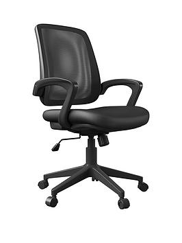Product photograph of Alphason Marvin Office Chair - Black from very.co.uk