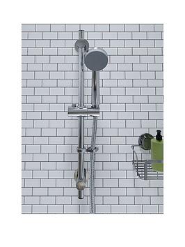 Product photograph of Croydex Presion Pressure Boost Single Function Shower Set - Chrome from very.co.uk