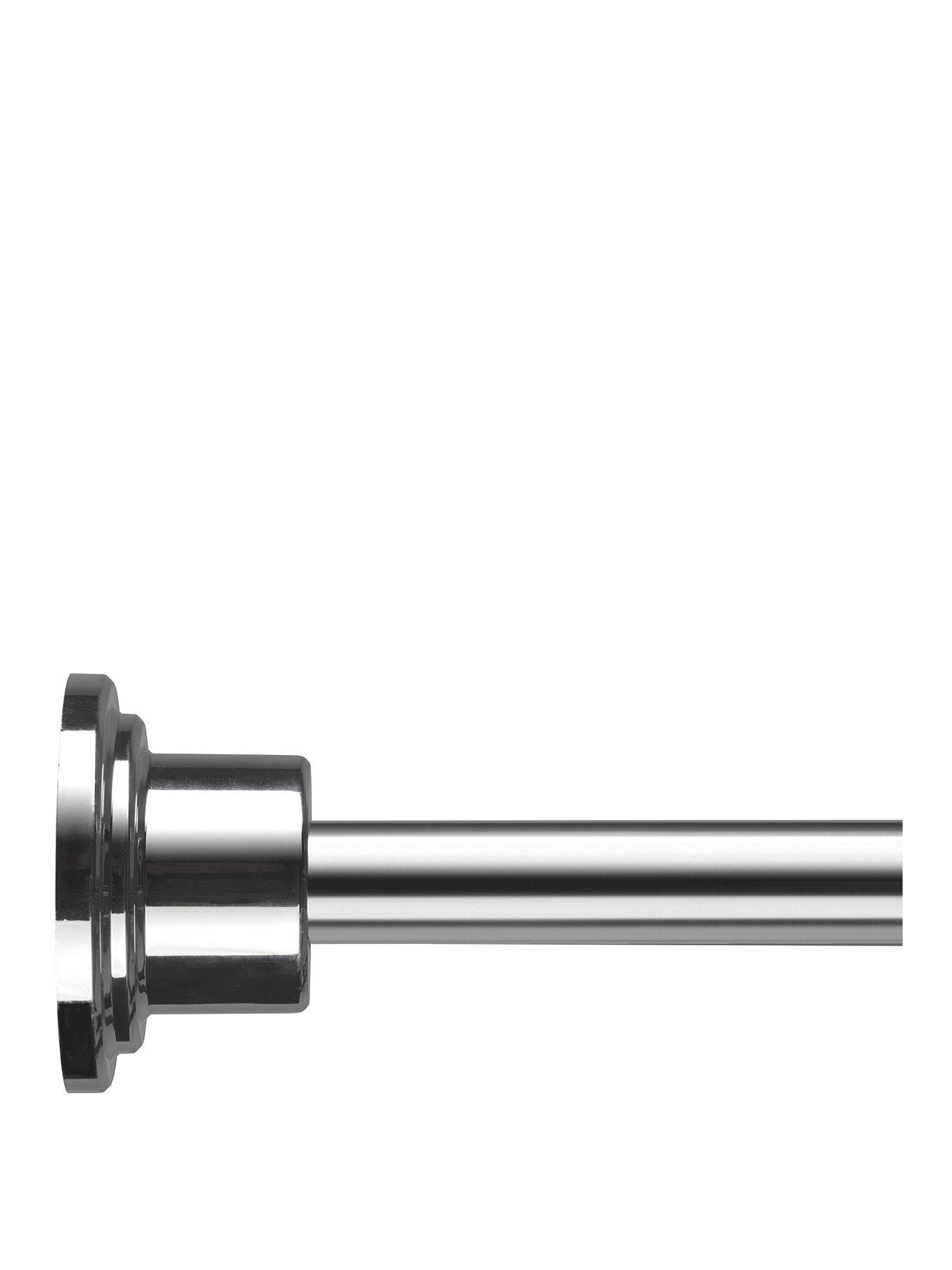 Product photograph of Croydex Stick Lsquo N Rsquo Lock Adjustable Aluminium Shower Rod - Chrome from very.co.uk
