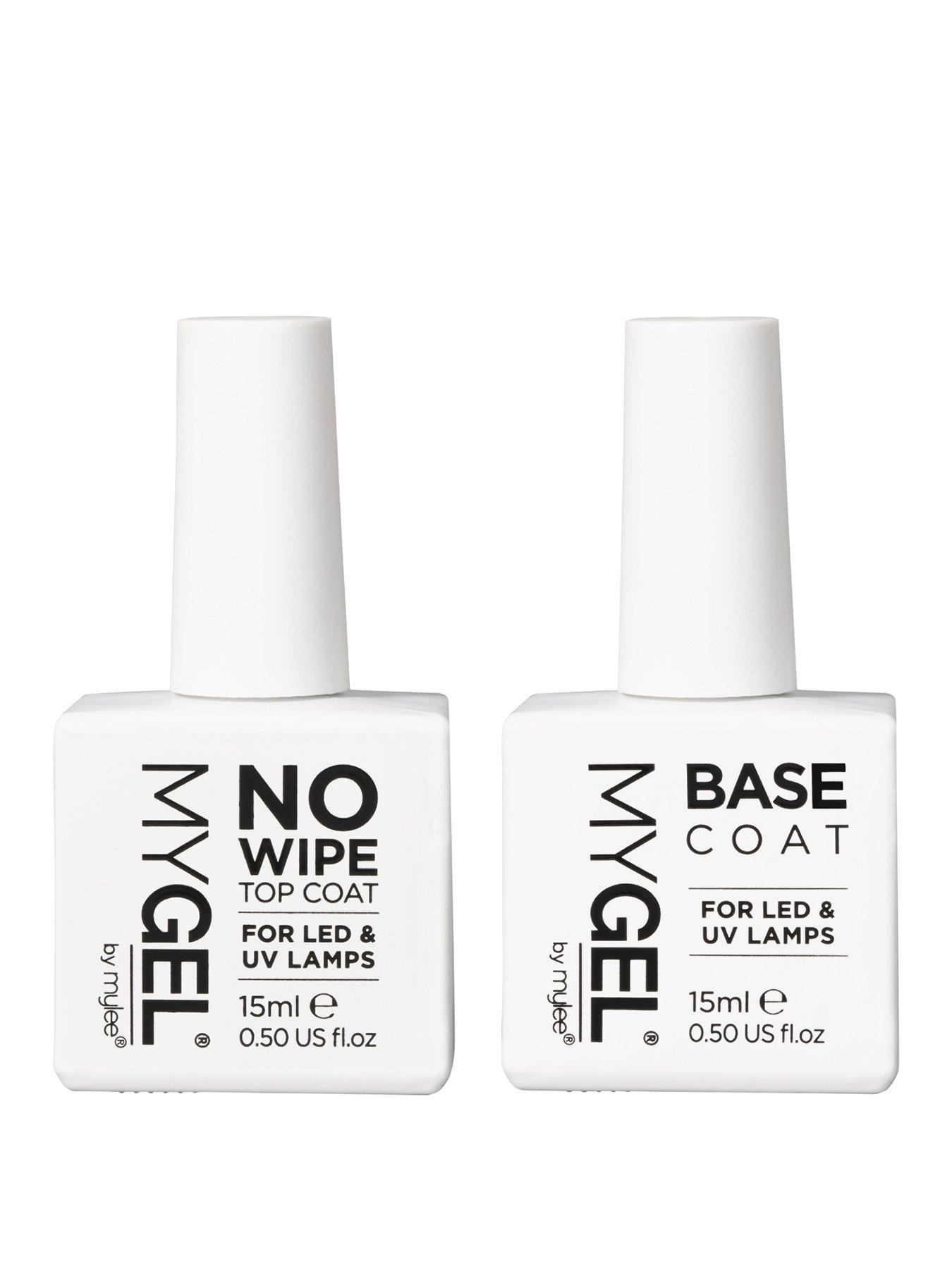 Mylee MYGEL No Wipe Top & Base Coat Duo Gel Polish Set 2x15ml very.co.uk