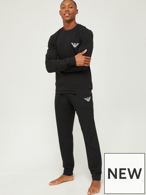 emporio-armani-bodywear-lounge-sweatshirt-set-black