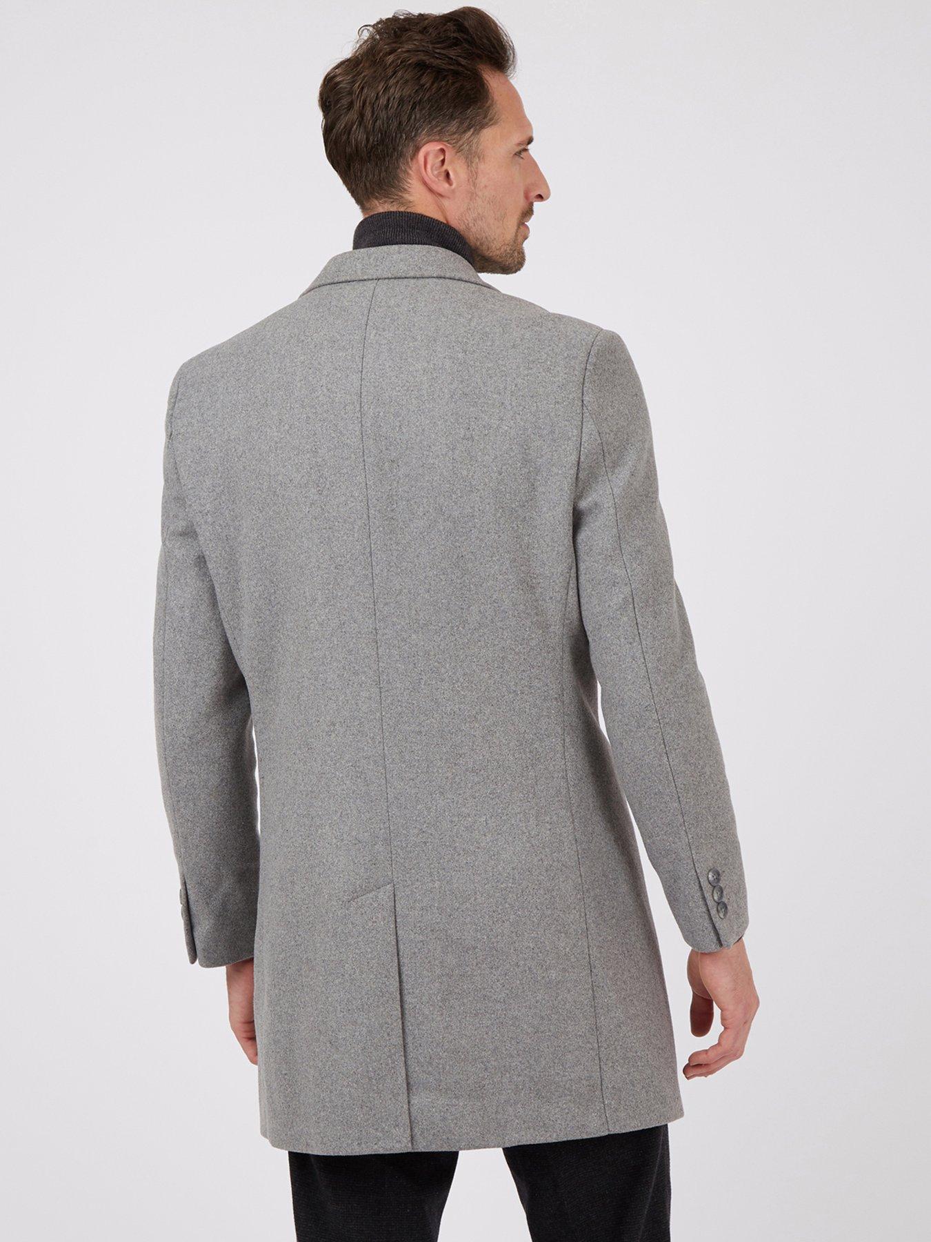 Jeff Banks Single Breasted Coat Light Grey very