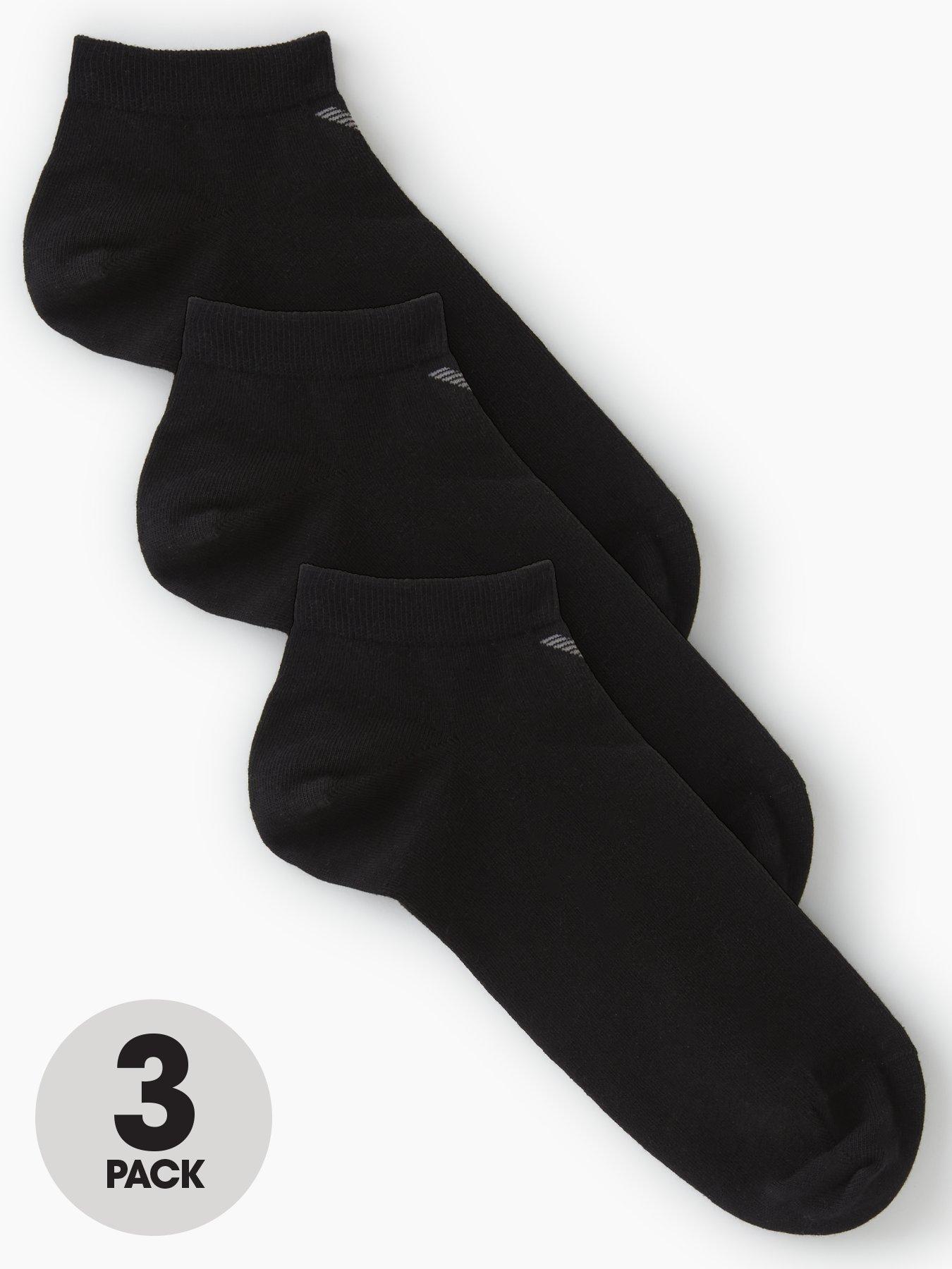 undefined 3 Pack Cotton Trainer Socks - Multi