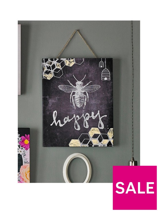 front image of art-for-the-home-bee-happy-canvas