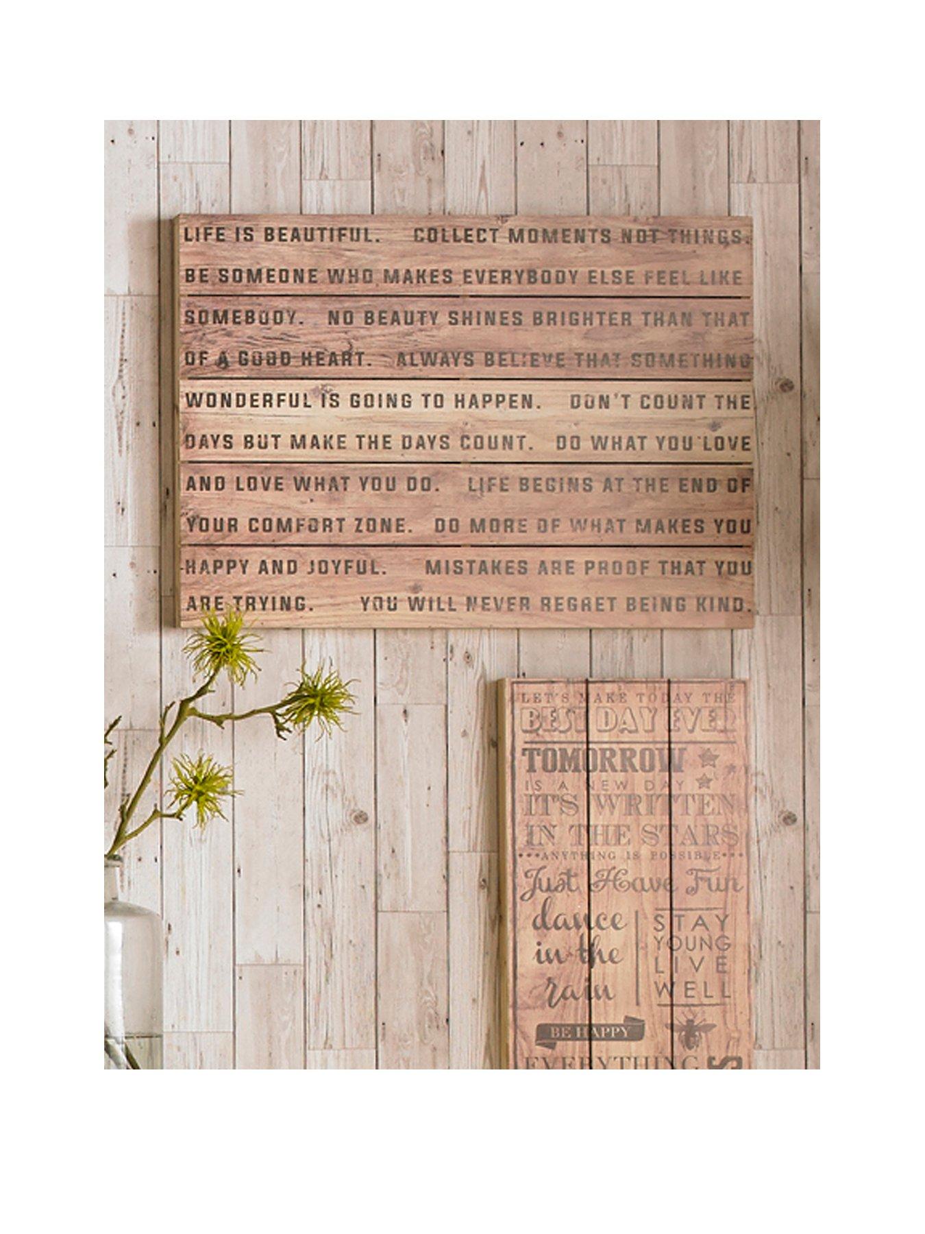 undefined Life Is Beautiful Print On Wood