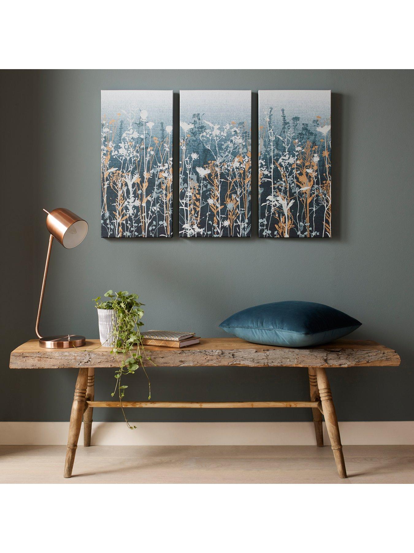 Image 3 of 3 of Art For The Home Wildflower Meadow Set 3 Canvas