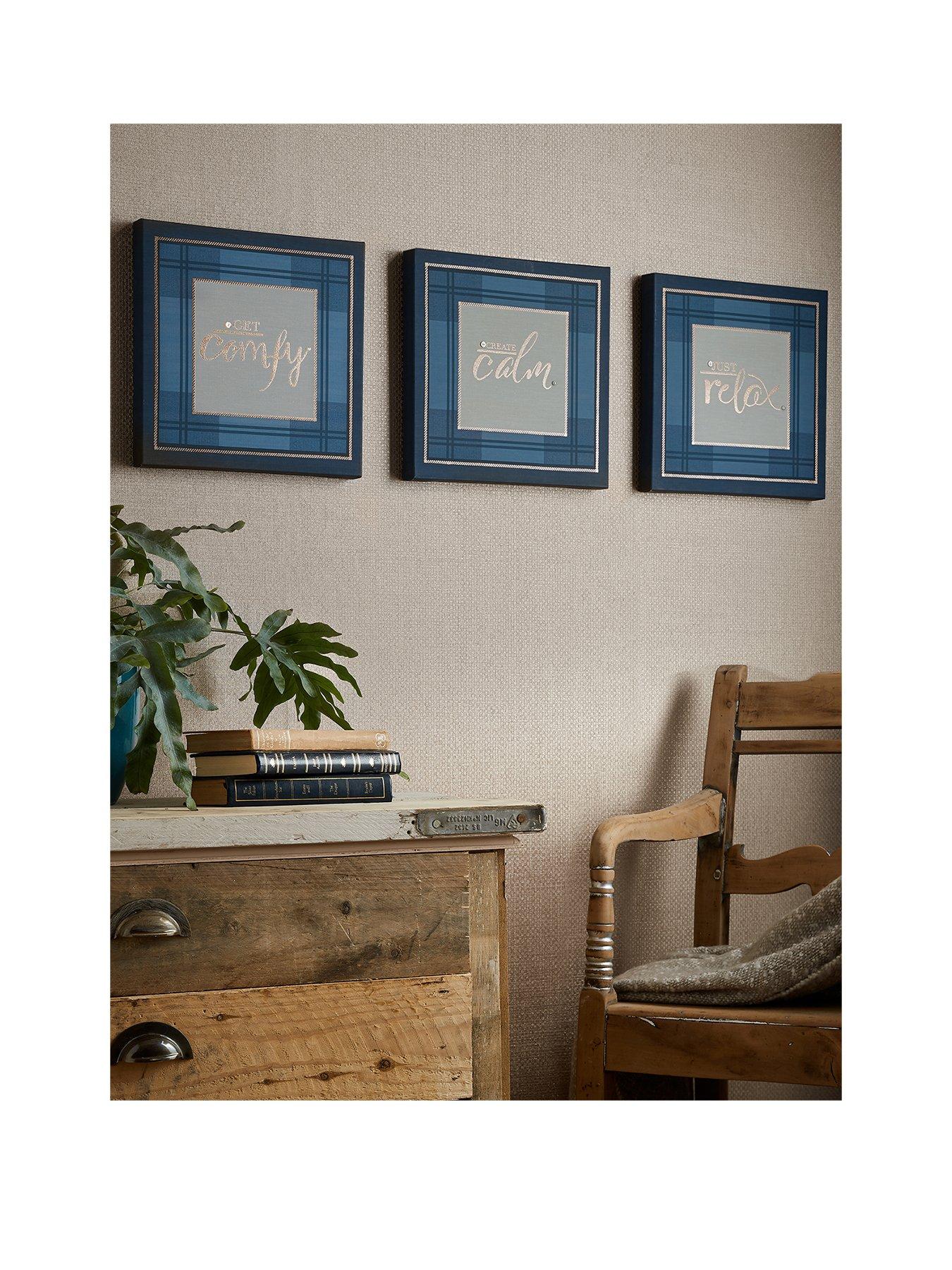 Image 1 of 4 of Art For The Home Heritage Tweed Set 3 Canvas