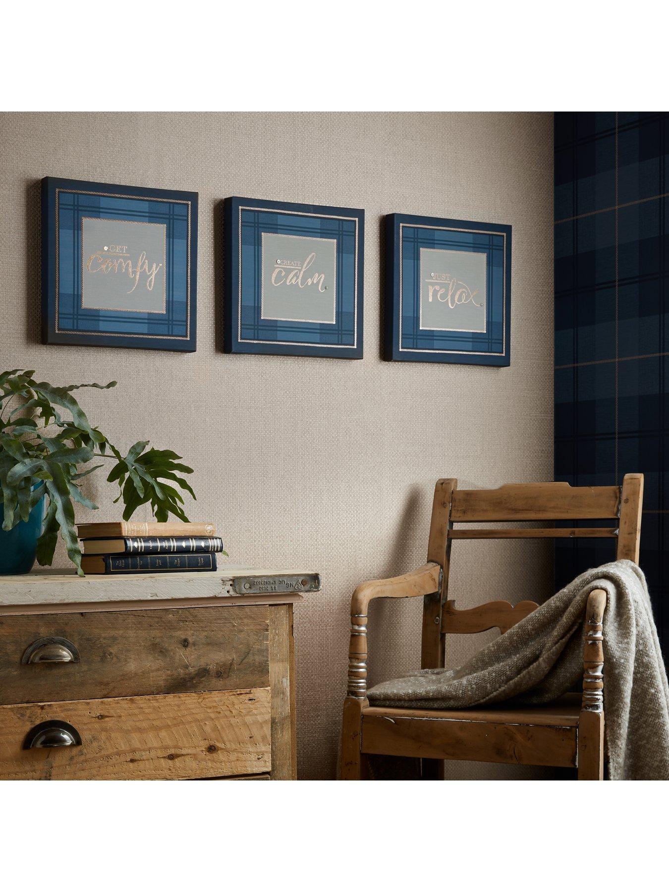 Image 4 of 4 of Art For The Home Heritage Tweed Set 3 Canvas