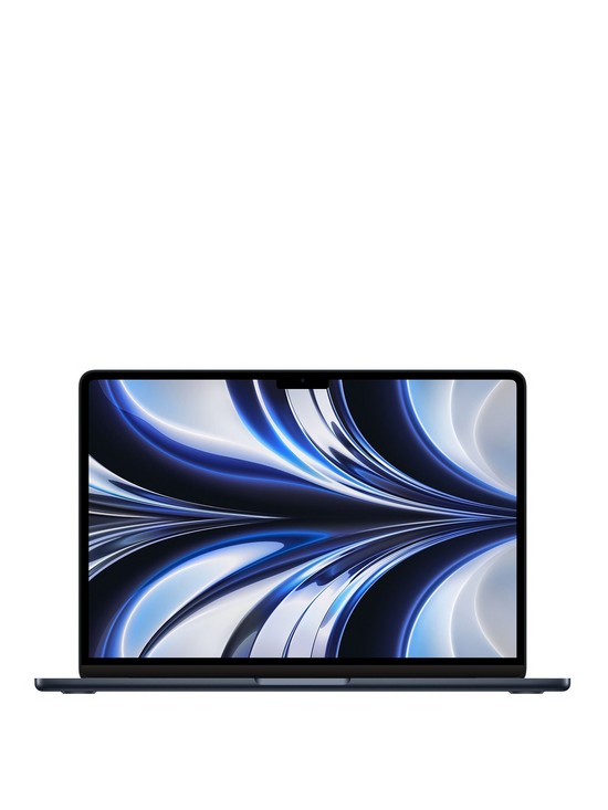 front image of apple-macbook-air-m2-2022-136-inch-with-8-core-cpu-and-10-core-gpu-512gb-ssd-midnight