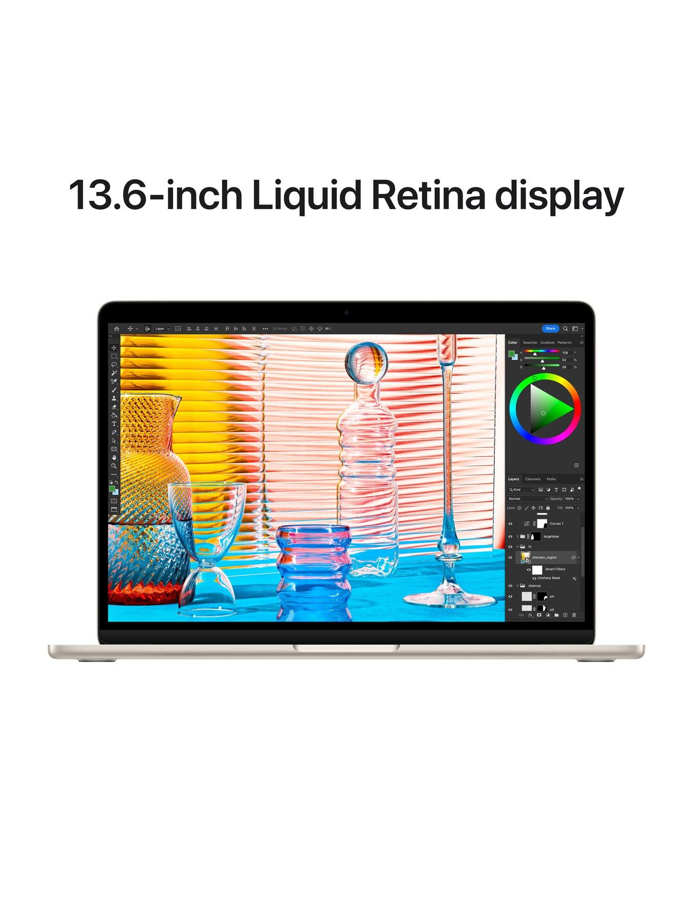 Image 4 of 8 of Apple MacBook Air (M2, 2022) 13.6 inch&nbsp;with 8-Core CPU and 8-Core GPU, 256GB SSD - Starlight
