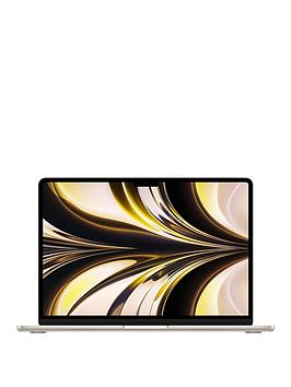 apple macbook air (m2, 2022) 13.6 inch with 8-core cpu and 10-core gpu, 512gb ssd - starlight - macbook air + microsoft 365 family 1 year