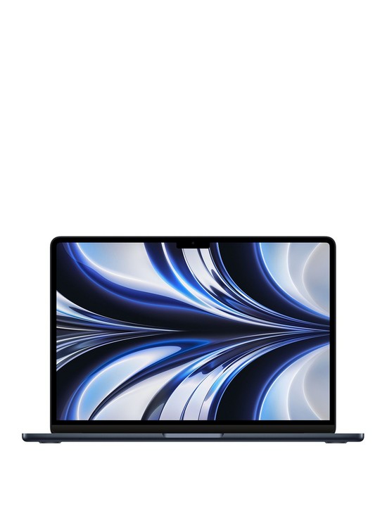 front image of apple-macbook-air-m2-2022-136-inchnbspwith-8-core-cpu-and-8-core-gpu-256gb-ssd-midnight