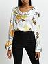  image of river-island-floralnbspcowl-neck-blouse-white