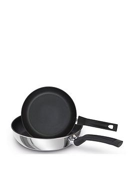 Product photograph of Prestige 9x Tougher Easy Release Non-stick Induction 2-piece Frying Pan Set from very.co.uk