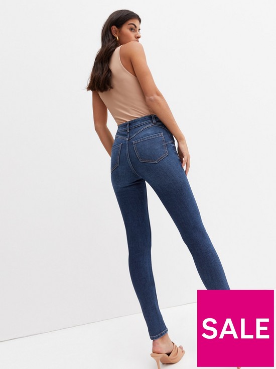 stillFront image of new-look-nbspmid-wash-lift-amp-shape-jenna-skinny-jeans-navy
